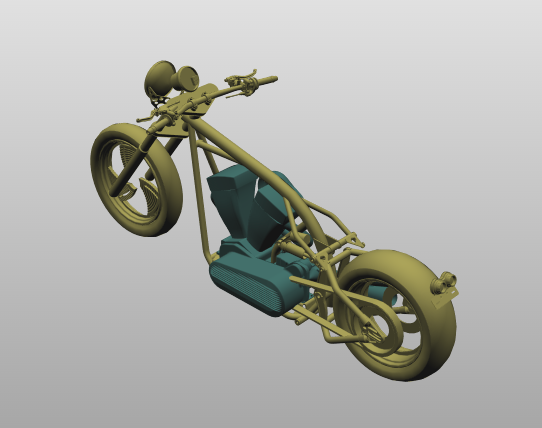 Bike frame and drive train combined