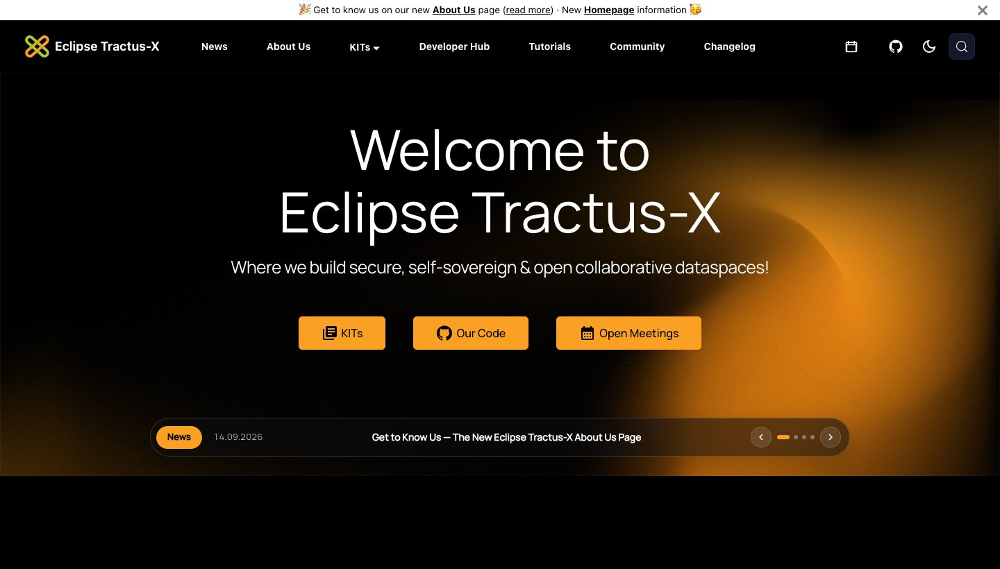 The home page with the new news ticker below the welcome banner