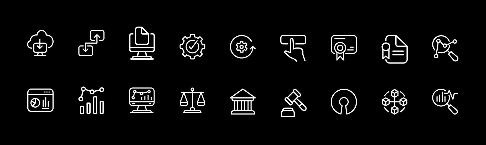 set of icons