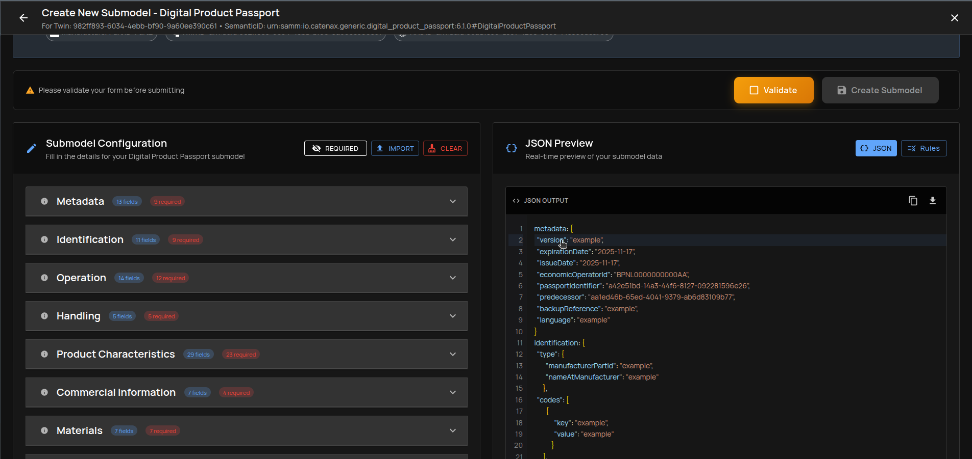 JSON Preview – navigate to field